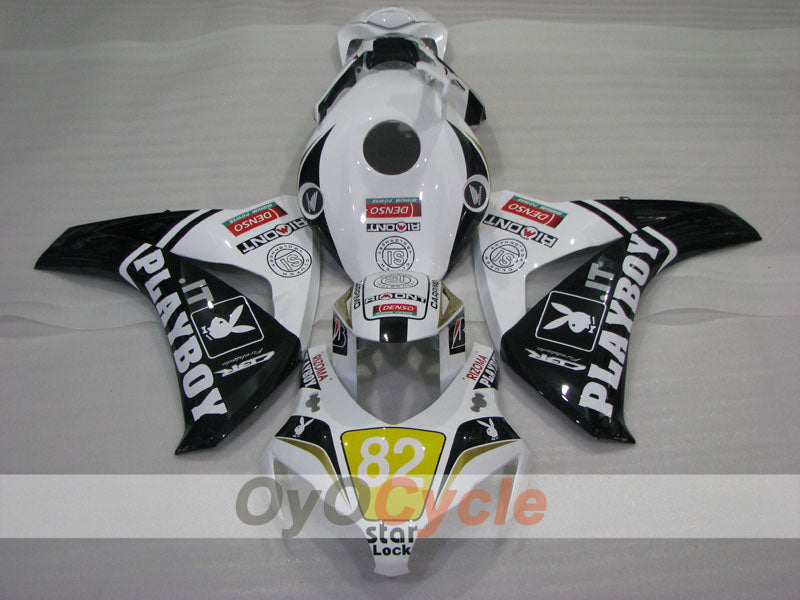Kit de carénage à injection pour CBR1000RR 08-11 - Blanc, noir - PlayBoy #OYO87905032