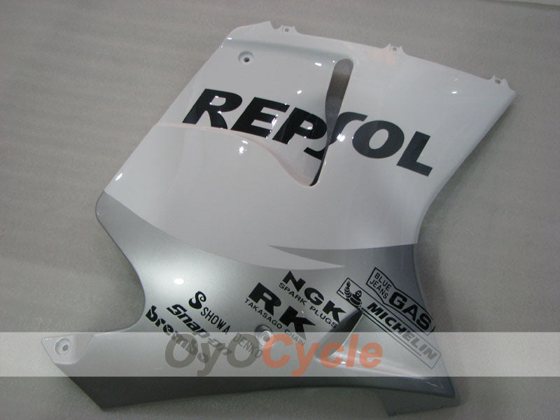 Kit de carénage à injection pour CBR1100XX 96-07 - Blanc, Argent - Repsol #OYO87905043