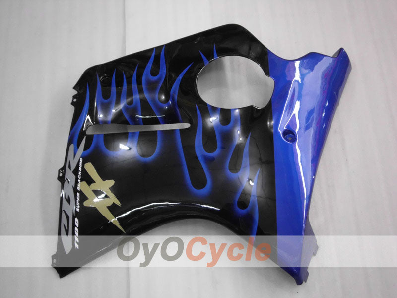 Kit de carénage à injection pour CBR1100XX 96-07 - Bleu, Noir - Flame #OYO87905045