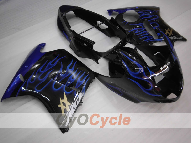 Kit de carénage à injection pour CBR1100XX 96-07 - Bleu, Noir - Flame #OYO87905045