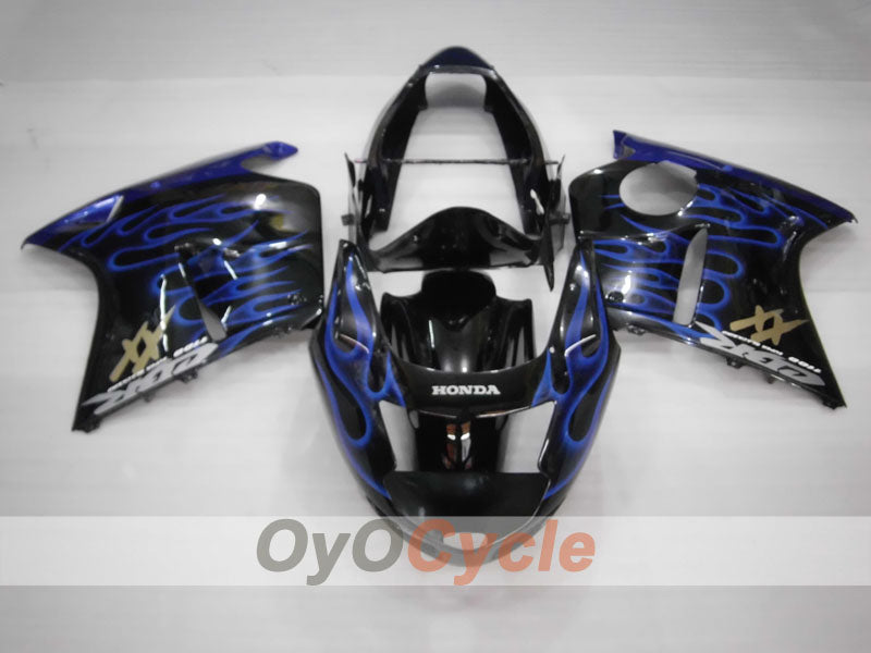 Kit de carénage à injection pour CBR1100XX 96-07 - Bleu, Noir - Flame #OYO87905045