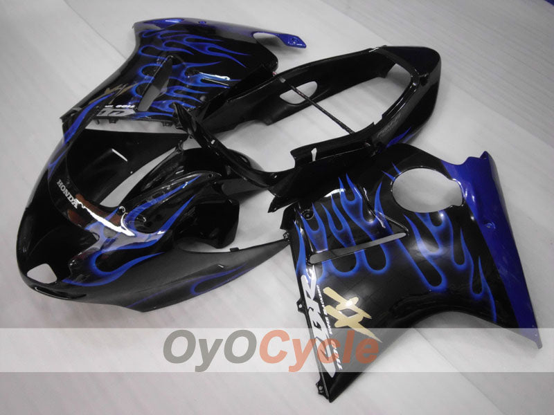 Kit de carénage à injection pour CBR1100XX 96-07 - Bleu, Noir - Flame #OYO87905045