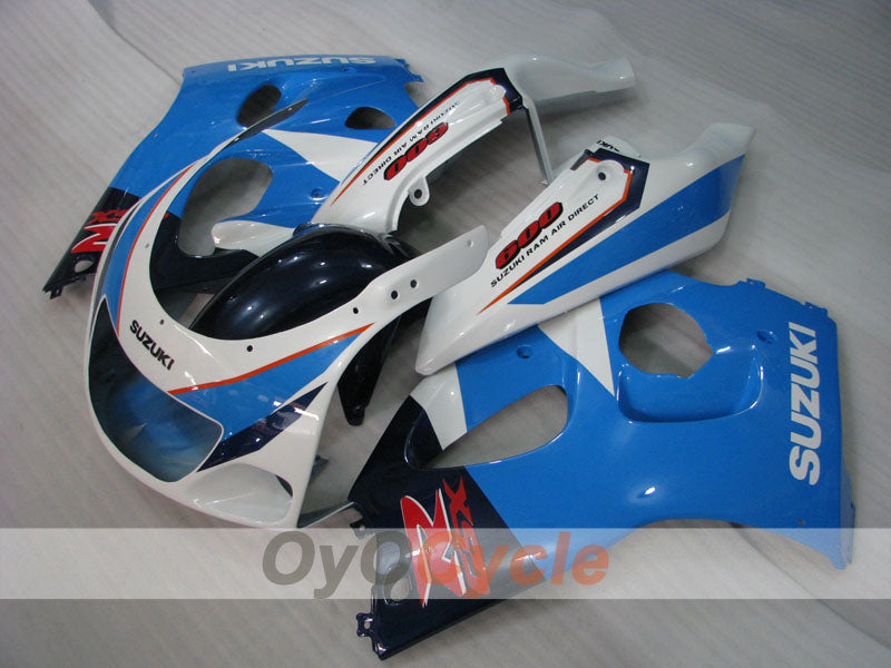 Kit de carénage pour Suzuki GSXR600 97-00 - Bleu, Blanc - Factory Style #OYO87905051
