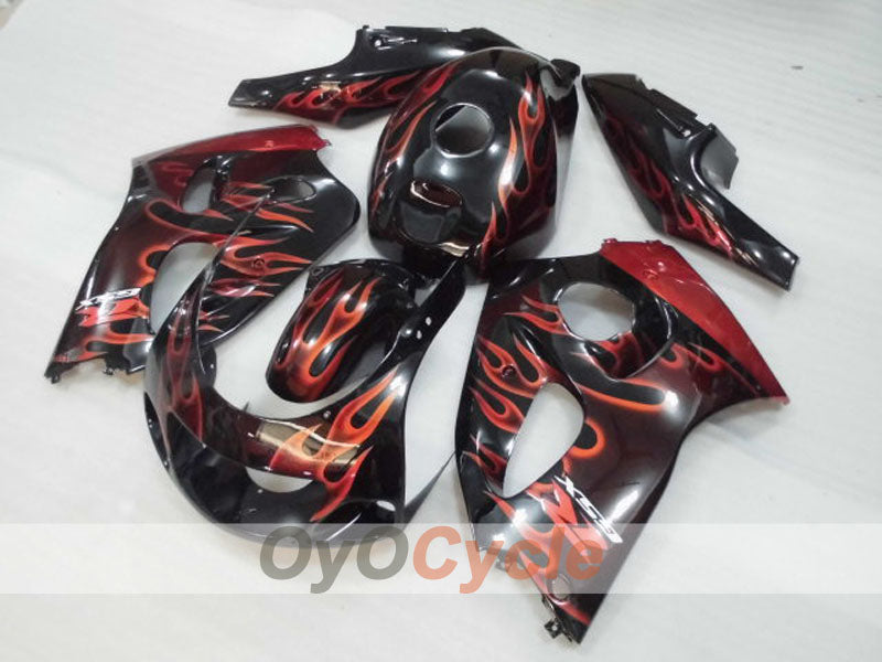 Kit de carénage pour Suzuki GSXR600 97-00 - Noir - Flamme #OYO87905054