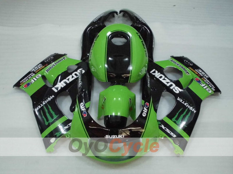 Kit de carénages pour Suzuki GSXR750 96-99 - Vert, Noir - Personnalisable #OYO87905069