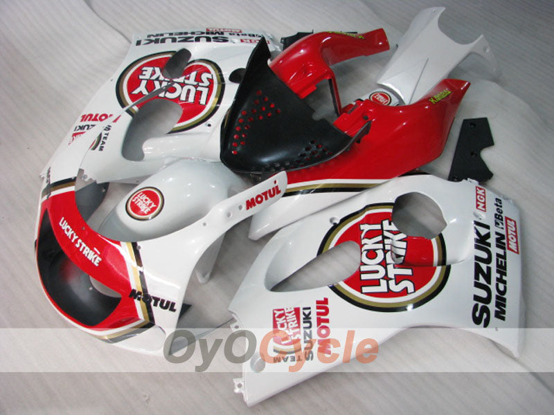 Kit de carénage pour Suzuki GSXR600 97-00 - Rouge, Blanc - Lucky Strike #OYO87905056 Image principale du produit
