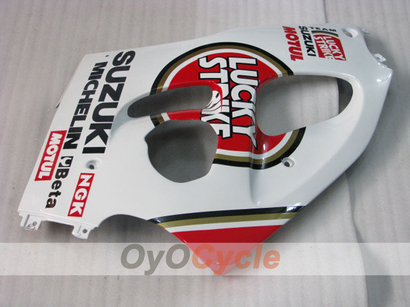 Kit de carénages pour Suzuki GSXR750 96-99 - Rouge, Blanc - Lucky Strike #OYO87905070