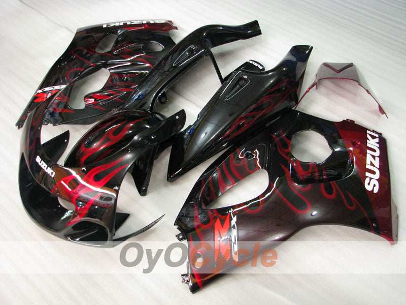 Kit de carénage pour Suzuki GSXR600 97-00 - Noir - Flamme #OYO87905057 Image principale du produit