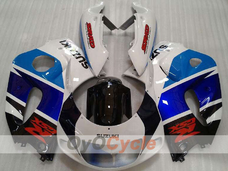 Kit de carénages pour Suzuki GSXR750 96-99 - Bleu, Blanc - Style d'origine #OYO87905074