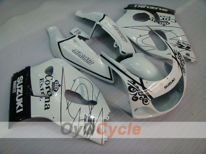 Kit de carénages pour Suzuki GSXR750 96-99 - Blanc, Noir - Corona, MOTUL #OYO87905076