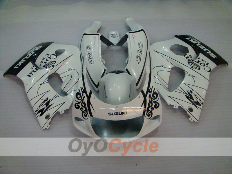 Kit de carénages pour Suzuki GSXR750 96-99 - Blanc, Noir - Corona, MOTUL #OYO87905076