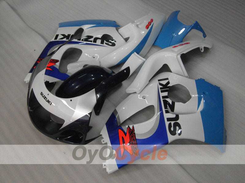 Kit de carénage pour Suzuki GSXR600 97-00 - Bleu, Blanc, Noir - Style d'origine #OYO87905064