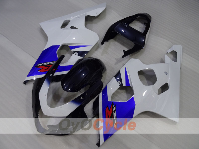 Kit de carénage à injection pour GSXR600 04-05 - Bleu, blanc, noir - Style d'origine #OYO87905230