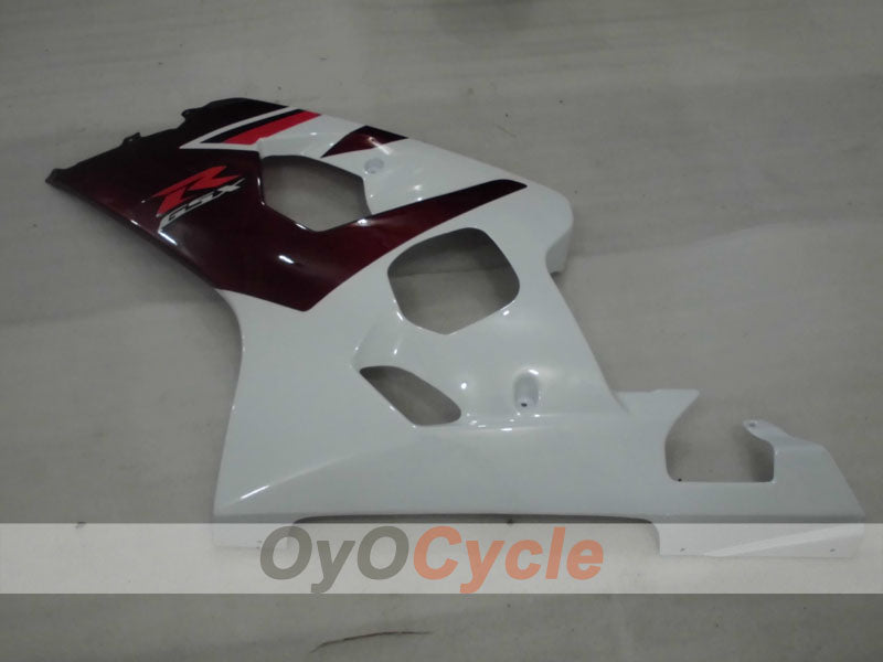 Kit de carénage à injection pour GSXR600 04-05 - Couleur lie-de-vin, blanc - Style d'origine #OYO87905238