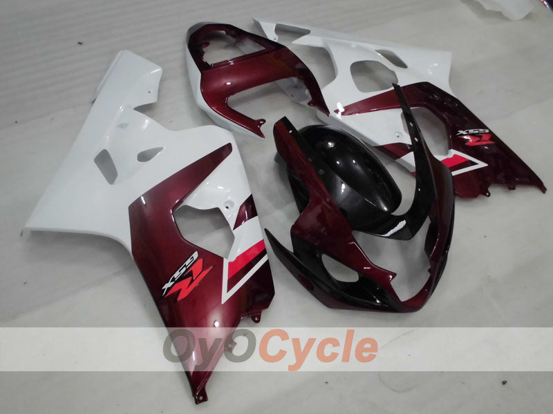 Kit de carénage à injection pour GSXR600 04-05 - Couleur lie-de-vin, blanc - Style d'origine #OYO87905238 Image principale du produit