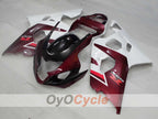 Kit de carénage à injection pour GSXR600 04-05 - Couleur lie-de-vin, blanc - Style d'origine #OYO87905238