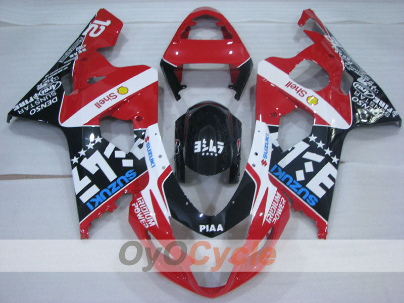 Kit de carénage à injection pour GSXR600 04-05 - Rouge, Noir - RK #OYO87905240