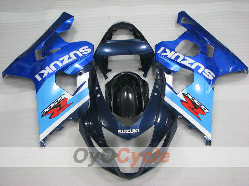 Kit de carénage à injection pour GSX R750 04-05 - Bleu, Blanc - Style d'origine #OYO87905292