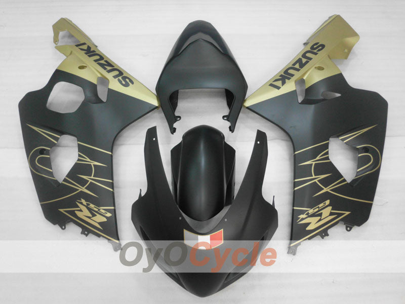 Kit de carénage à injection pour GSX R750 04-05 - Noir, Or, Mat - Style d'origine #OYO87905295