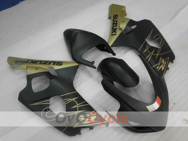 Kit de carénage à injection pour GSXR600 04-05 - Jaune, Noir, Mat - Style d'origine #OYO87905255