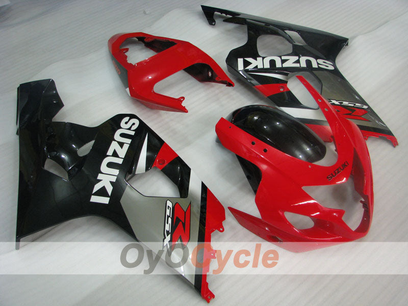 Kit de carénage à injection pour GSX R750 04-05 - Rouge, Noir - Style d'origine #OYO87905300