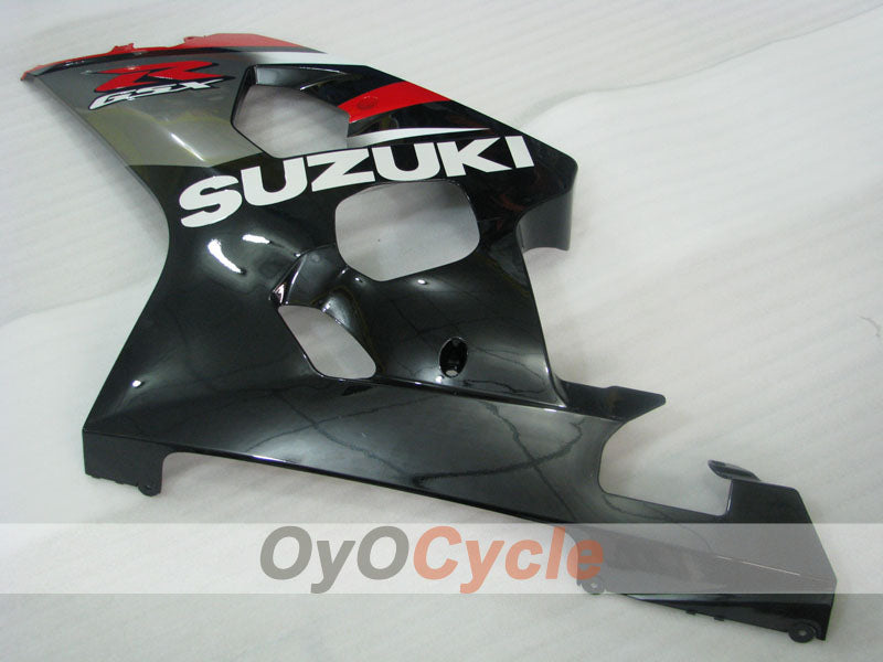 Kit de carénage à injection pour GSX R750 04-05 - Rouge, Noir - Style d'origine #OYO87905300