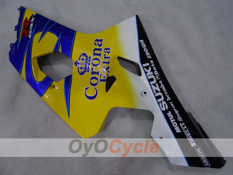 Kit de carénage à injection pour GSX R750 04-05 - Jaune, Bleu - Corona #OYO87905285