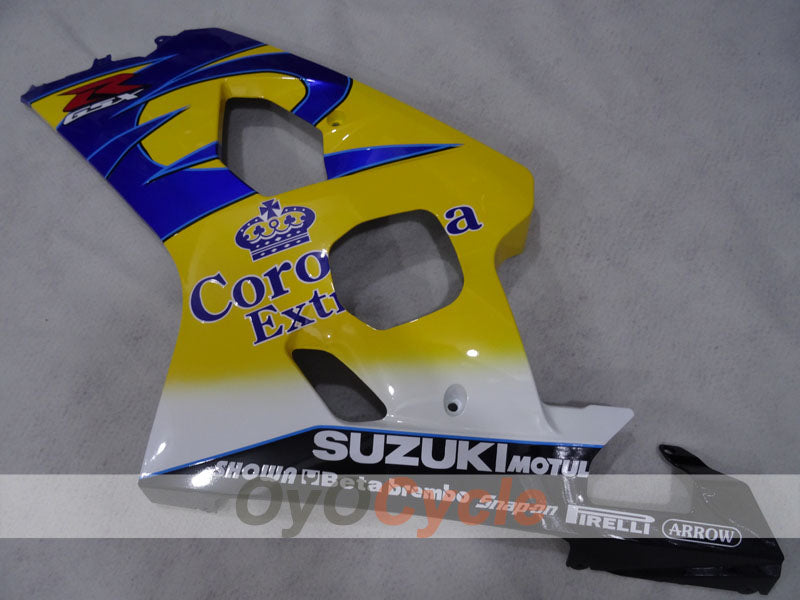Kit de carénage à injection pour GSX R750 04-05 - Jaune, Bleu - Corona #OYO87905285