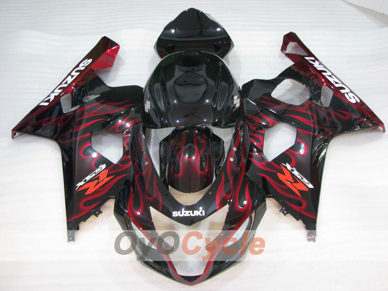 Kit de carénage à injection pour GSX R750 04-05 - Rouge, Noir - Flame #OYO87905286 Image secondaire du produit