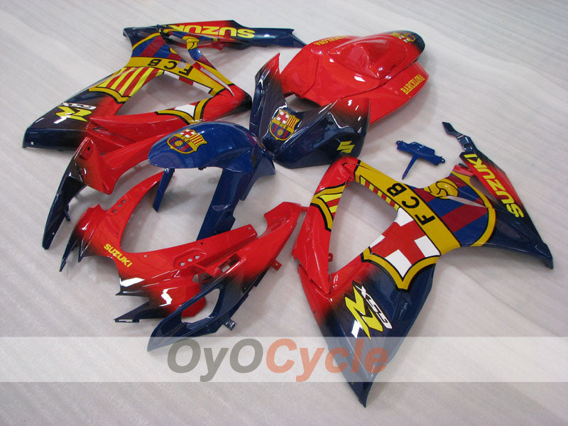 Kit de carénage à injection pour GSX R600 06-07 - Rouge, Bleu - FCB #OYO87905305