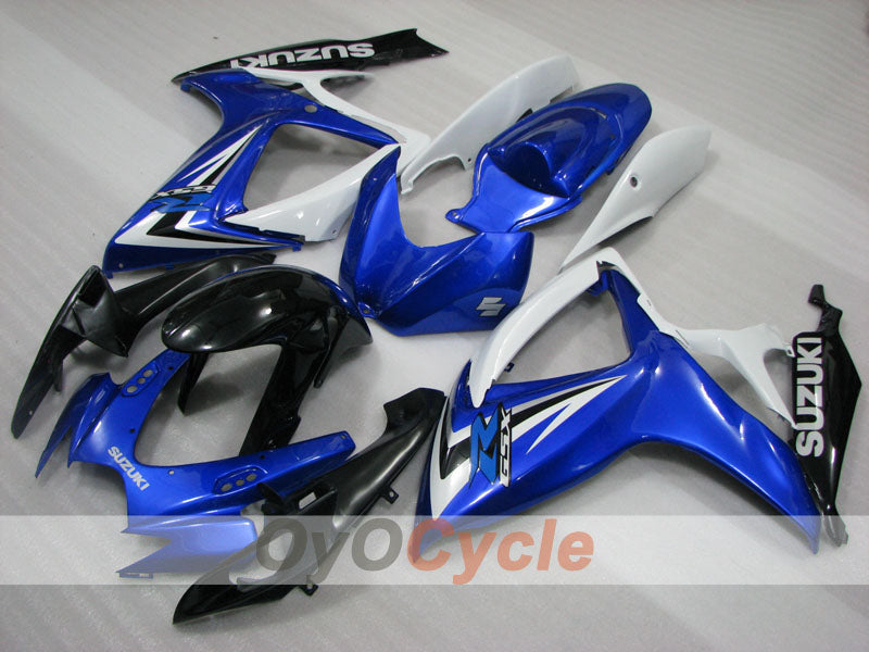 Kit de carénage à injection pour GSX R750 06-07 - Bleu, Noir - Style d'origine #OYO87905343