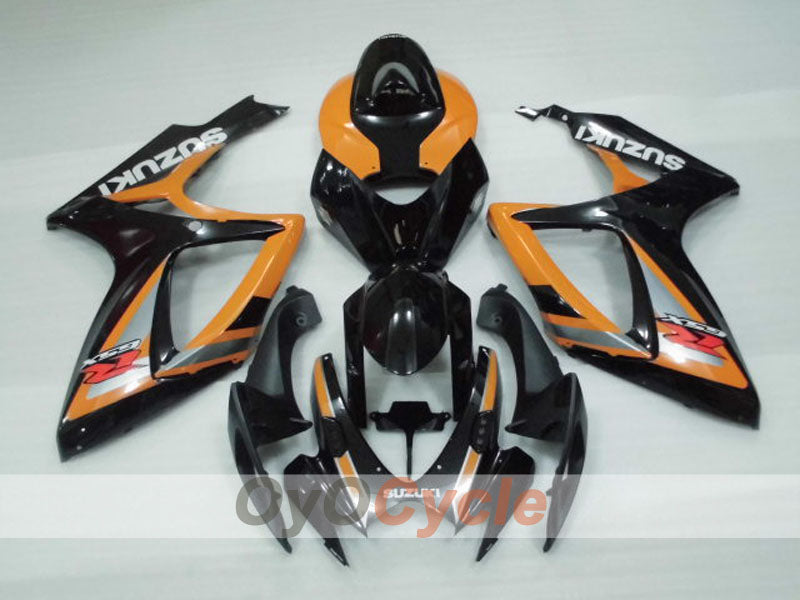 Kit de carénage à injection pour GSX R750 06-07 - Orange, Noir - Style d'origine #OYO87905344