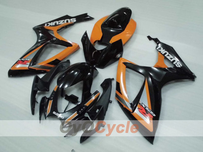 Kit de carénage à injection pour GSX R600 06-07 - Orange, Noir - Style d'origine #OYO87905307