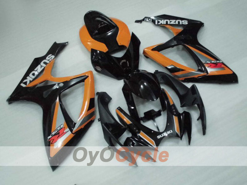 Kit de carénage à injection pour GSX R600 06-07 - Orange, Noir - Style d'origine #OYO87905307