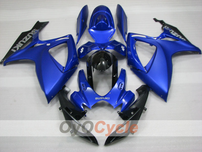 Kit de carénage à injection pour GSX R600 06-07 - Bleu, Noir - Style d'origine #OYO87905309