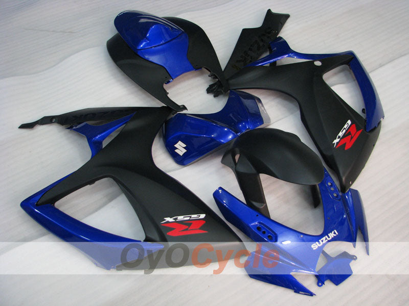 Kit de carénage à injection pour GSX R600 06-07 - Bleu, Noir - Style d'origine #OYO87905311