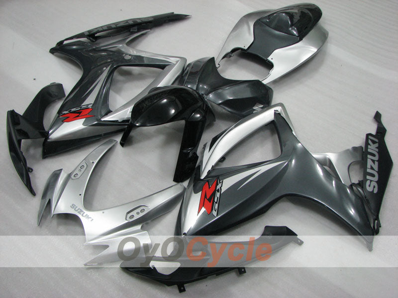Kit de carénage à injection pour GSX R750 06-07 - Noir, Gris - Style d'origine #OYO87905349