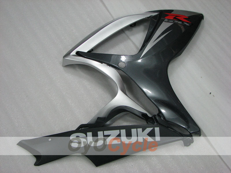 Kit de carénage à injection pour GSX R600 06-07 - Noir, Argent - Style d'origine #OYO87905312