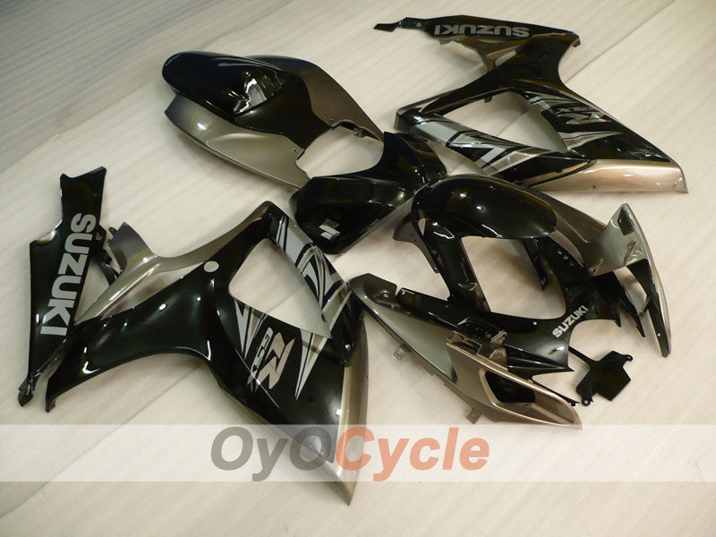 Kit de carénage à injection pour GSX R600 06-07 - Noir, Gris - Style d'origine #OYO87905313