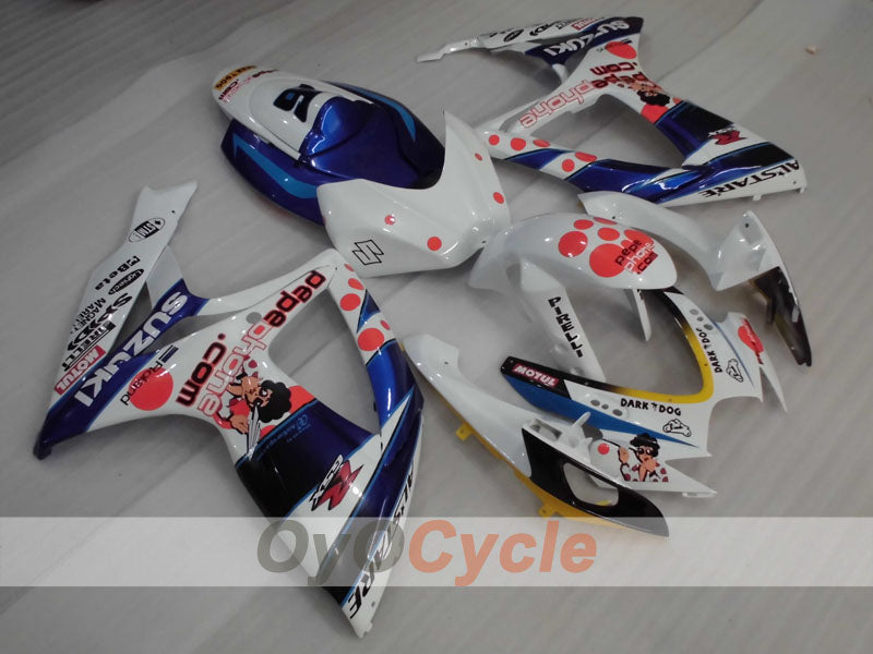 Kit de carénage à injection pour GSX R750 06-07 - Bleu, Blanc - MOTUL #OYO87905352 Image principale du produit