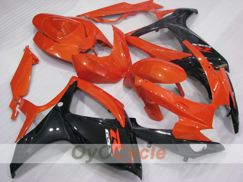 Kit de carénages à injection pour GSX R600 06-07 - Orange, noir - Style d'origine #OYO87905316