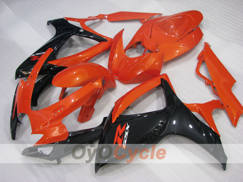Kit de carénage injecté pour GSX R750 06-07 - Orange, Noir - Style d'origine #OYO87905353