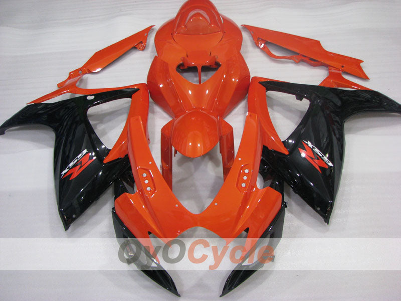 Kit de carénage injecté pour GSX R750 06-07 - Orange, Noir - Style d'origine #OYO87905353