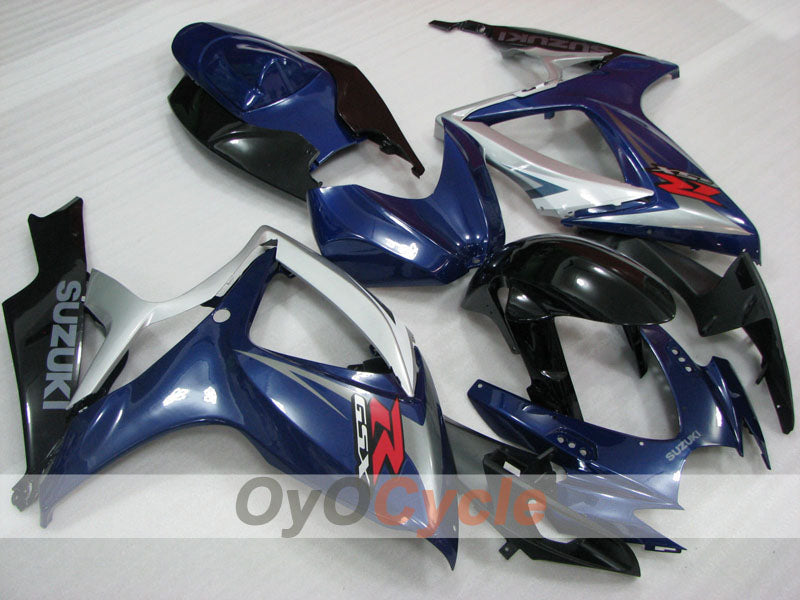 Kit de carénages à injection pour GSX R600 06-07 - Bleu, noir - Style d'origine #OYO87905322