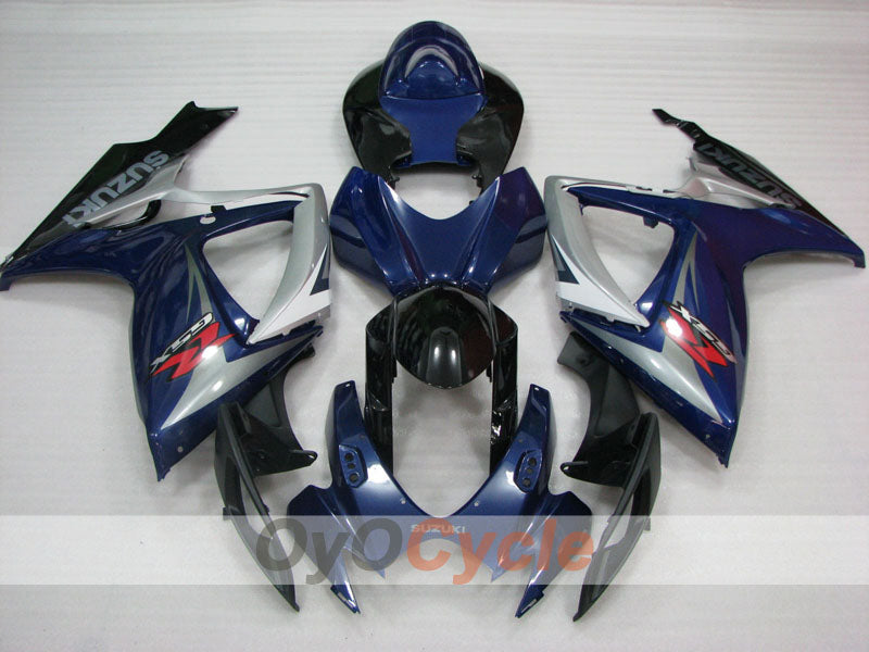Kit de carénages à injection pour GSX R600 06-07 - Bleu, noir - Style d'origine #OYO87905322