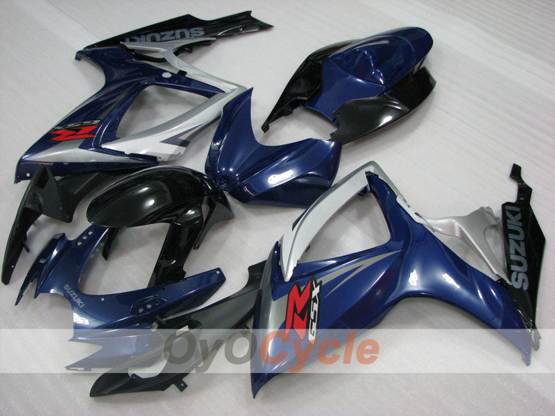 Kit de carénages à injection pour GSX R600 06-07 - Bleu, noir - Style d'origine #OYO87905322
