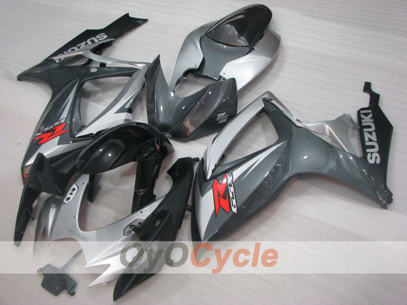 Kit de carénage injecté pour GSX R750 06-07 - Gris - Style d'origine #OYO87905359
