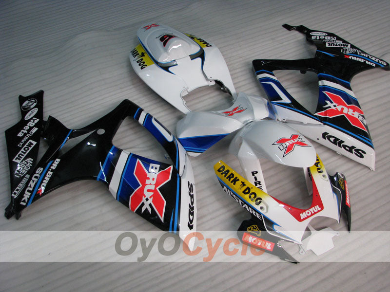 Kit de carénage à injection pour GSX R600 06-07 - Blanc, noir - Dark Dog #OYO87905332