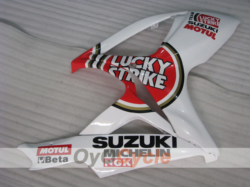 Kit de carénage à injection pour GSX R600 06-07 - Rouge, blanc - Lucky Strike, MICHELIN, MOTUL #OYO87905333
