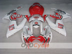 Kit de carénage à injection pour GSX R600 06-07 - Rouge, blanc - Lucky Strike, MICHELIN, MOTUL #OYO87905333